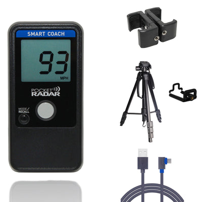 Smart Coach Radar™ Bundle with Deluxe Tripod, Universal Mount and Right Angle USB Cable